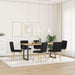 Scaune de sufragerie 6 buc. negru material textil - WALTI WALTI