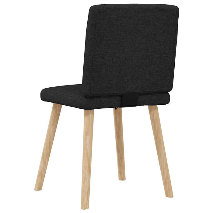 Scaune de sufragerie 6 buc. negru material textil - WALTI WALTI