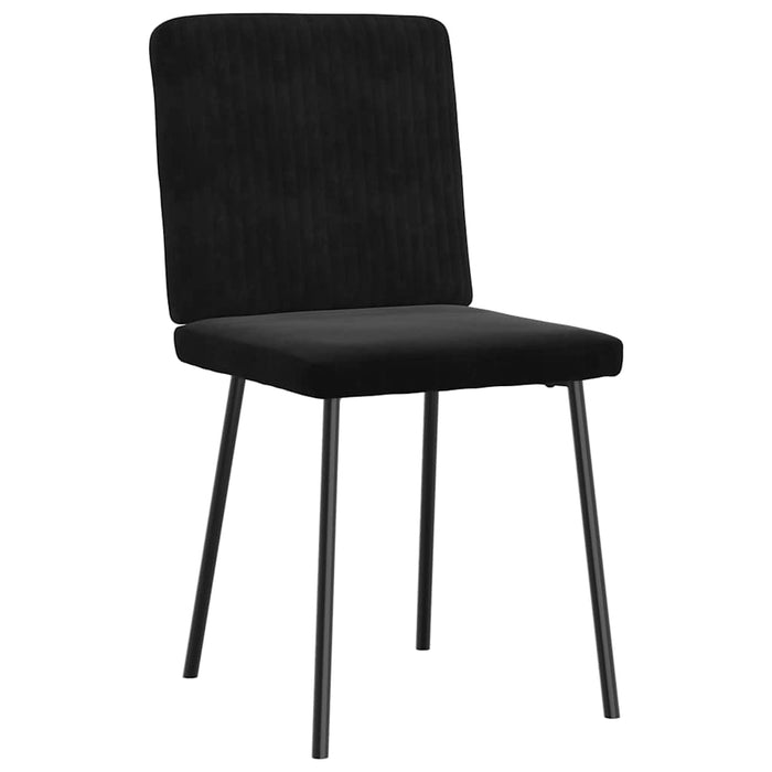 Scaune de sufragerie, 6 buc, negru, catifea WALTI