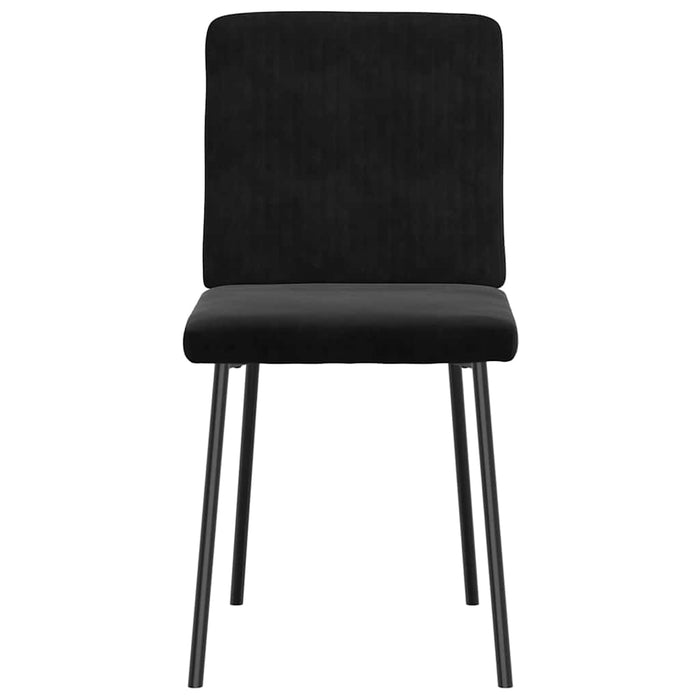 Scaune de sufragerie, 6 buc, negru, catifea WALTI