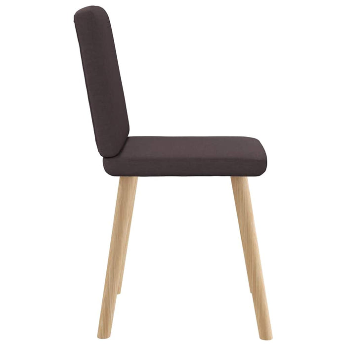 Scaune de bucătărie, 6 buc., maro închis, material textil WALTI