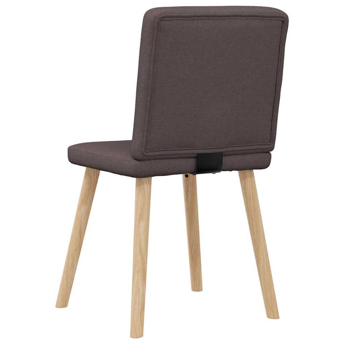 Scaune de bucătărie, 6 buc., maro închis, material textil WALTI
