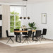 Scaune de sufragerie 6 buc. negru material textil - WALTI WALTI