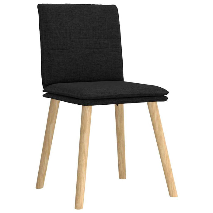 Scaune de sufragerie 6 buc. negru material textil WALTI