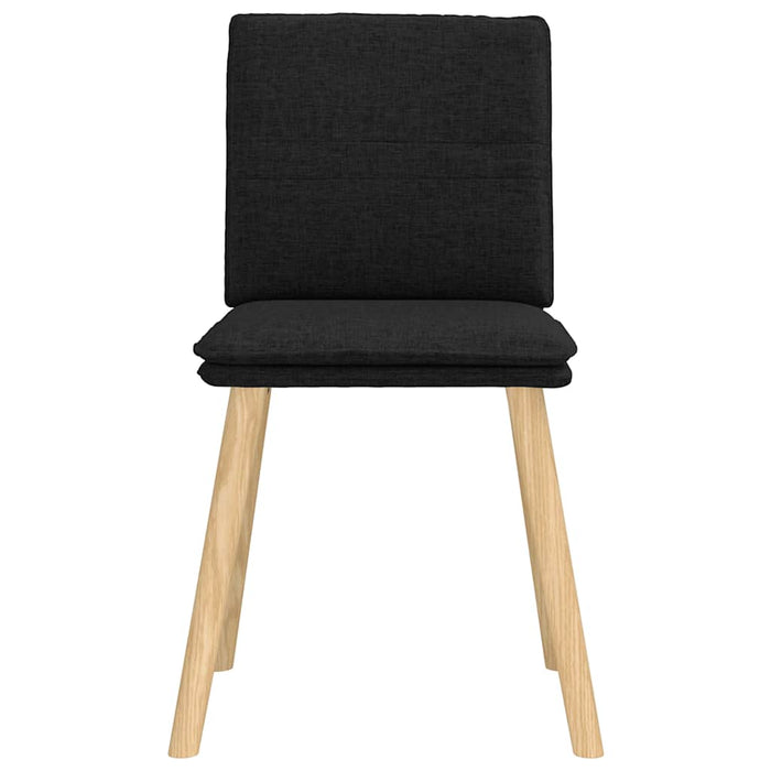 Scaune de sufragerie 6 buc. negru material textil WALTI
