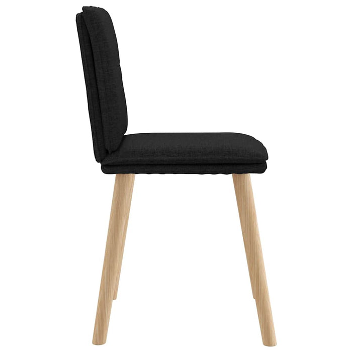 Scaune de sufragerie 6 buc. negru material textil WALTI