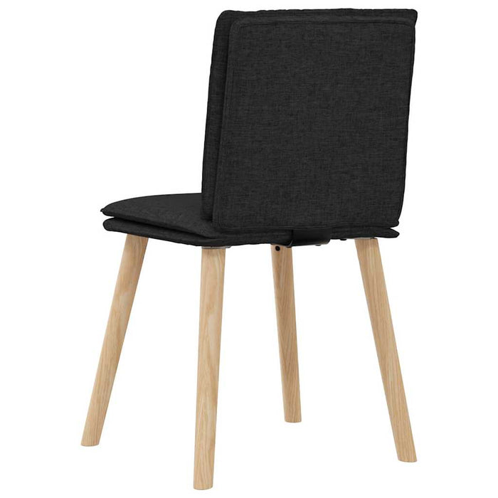 Scaune de sufragerie 6 buc. negru material textil WALTI