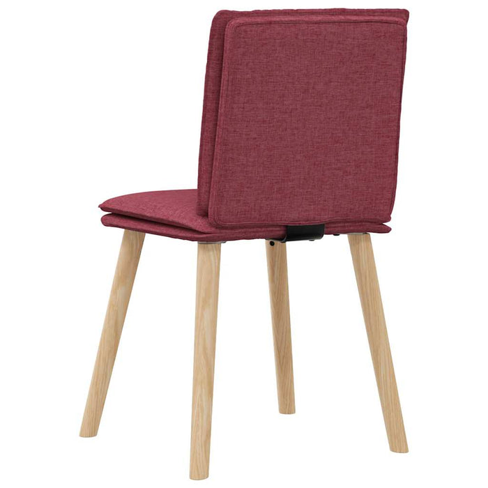 Scaune de bucătărie pivotante, 6 buc., roșu vin, textil WALTI