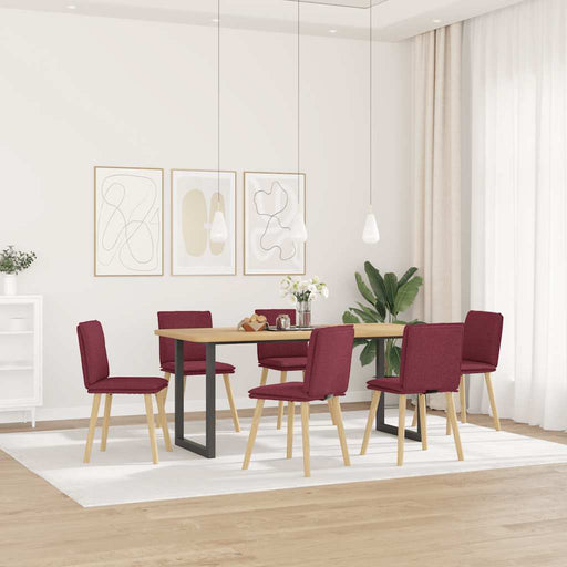 Scaune de bucătărie pivotante, 6 buc., roșu vin, textil - WALTI WALTI