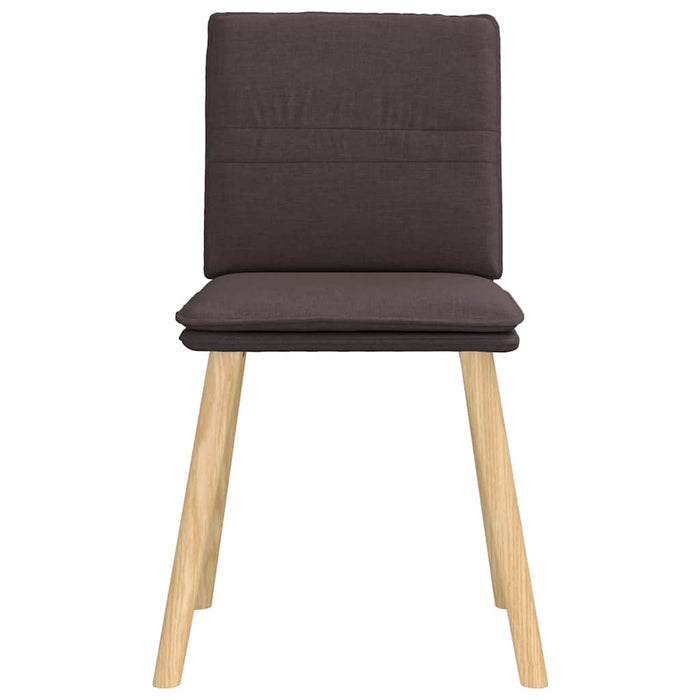 Scaune de bucătărie, 6 buc., maro închis, material textil WALTI