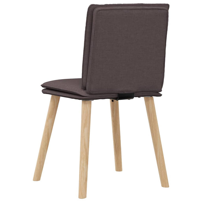 Scaune de bucătărie, 6 buc., maro închis, material textil WALTI