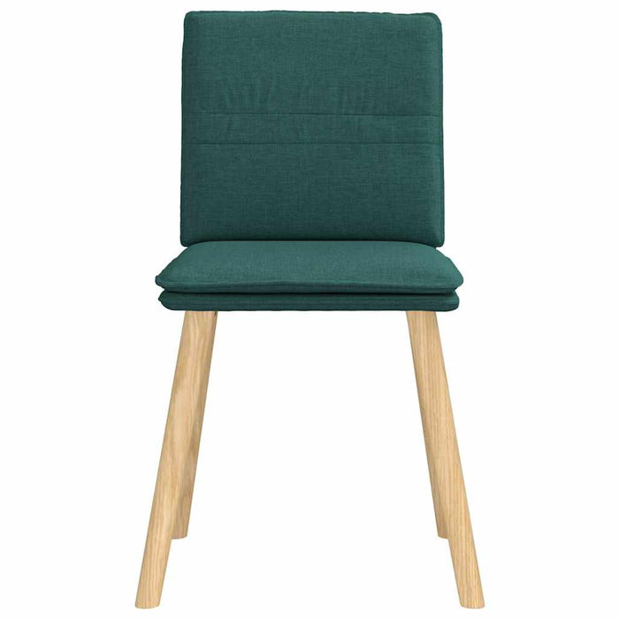 Scaune de bucătărie, 6 buc., verde închis, material textil WALTI