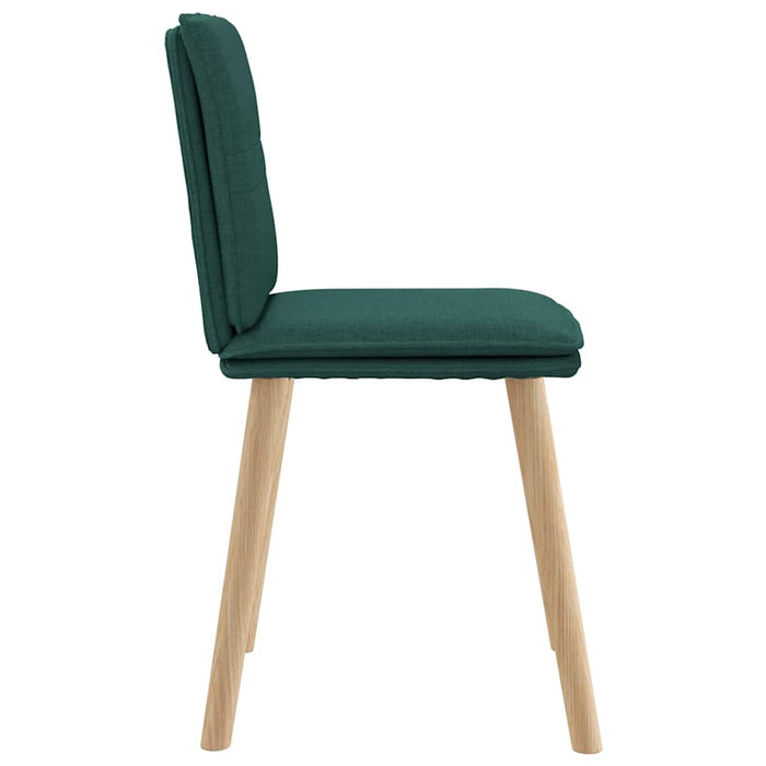 Scaune de bucătărie, 6 buc., verde închis, material textil WALTI
