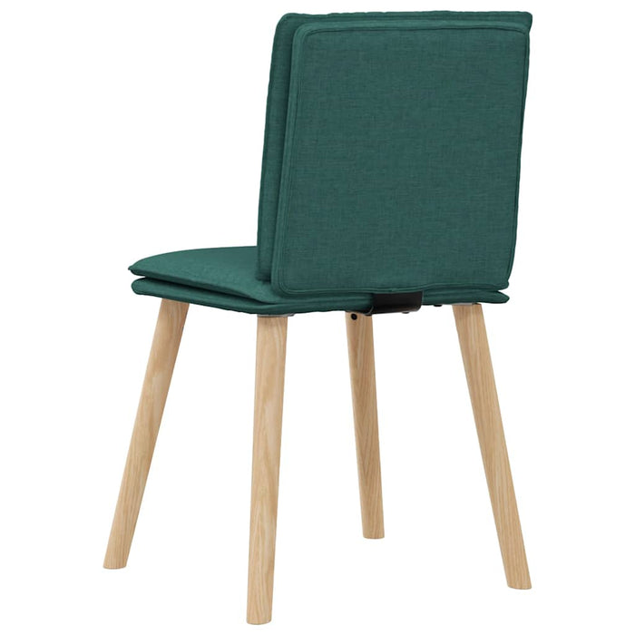 Scaune de bucătărie, 6 buc., verde închis, material textil WALTI