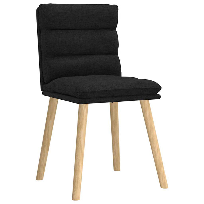 Scaune de sufragerie 6 buc. negru material textil - WALTI WALTI