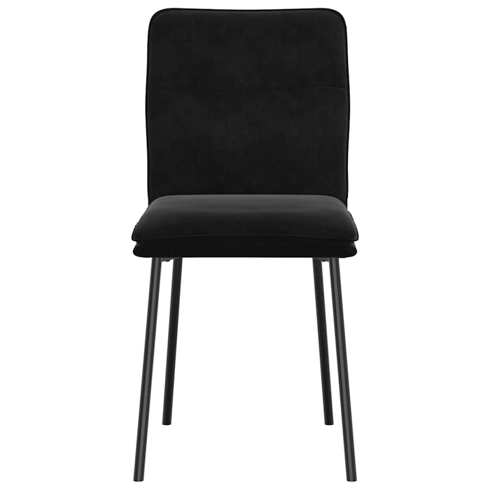 Scaune de sufragerie, 6 buc, negru, catifea - WALTI WALTI