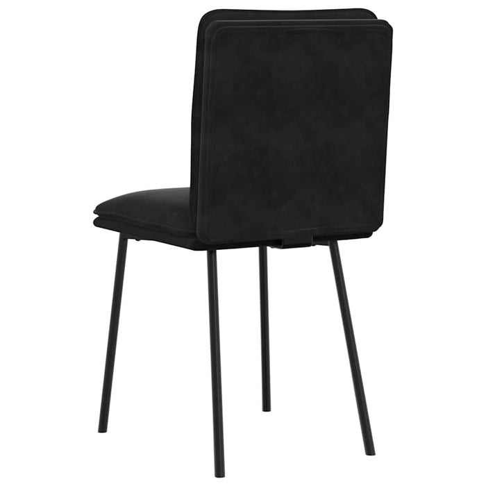 Scaune de sufragerie, 6 buc, negru, catifea - WALTI WALTI