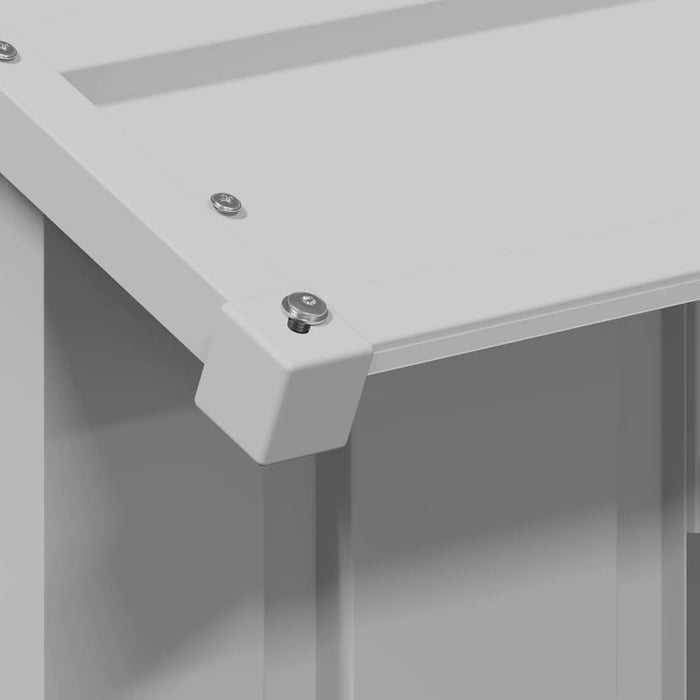 Casă pentru câini cu acoperiș 83x130x85 cm oțel galvanizat - WALTI WALTI