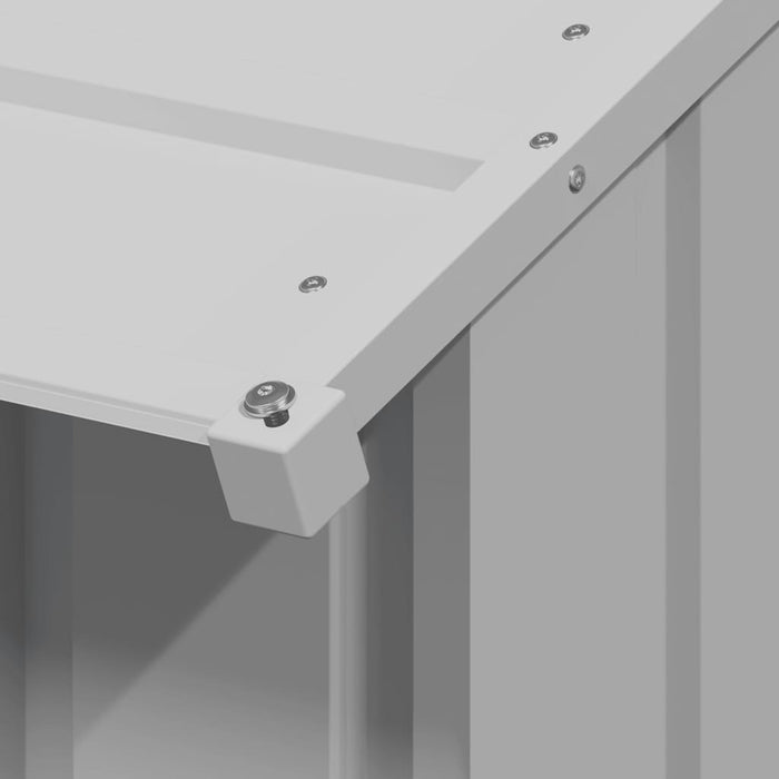 Casă pentru câini cu acoperiș 131x101x102 cm oțel galvanizat - WALTI WALTI