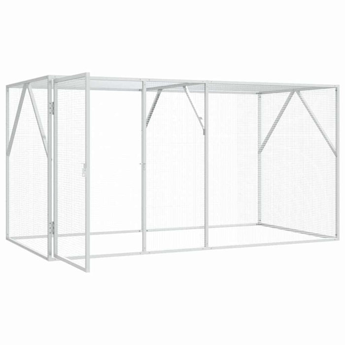 Volieră pentru Păsări Antracit - 102x208x108 cm, din oțel - WALTI WALTI