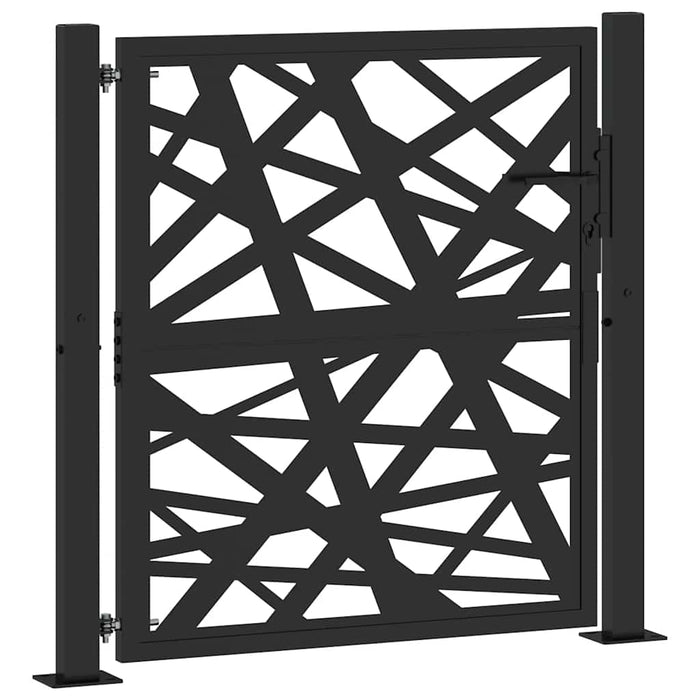 Poarta de gradina neagra 105x106 cm Design cu lumina din otel - WALTI WALTI