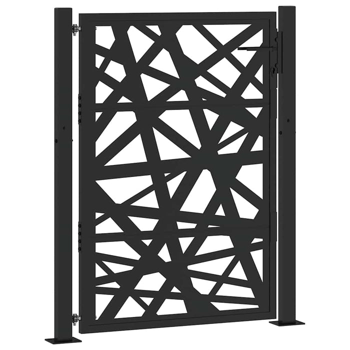 Poartă de grădină neagră 100x125 cm, oțel, design luminos WALTI