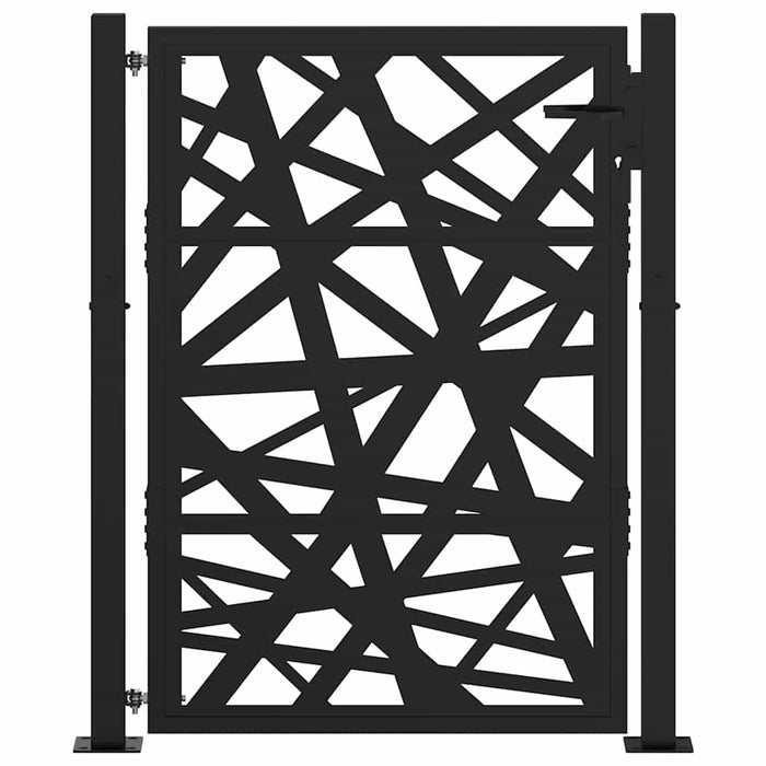 Poartă de grădină neagră 100x125 cm, oțel, design luminos WALTI