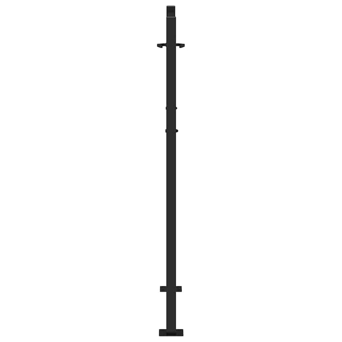 Poartă de grădină neagră 100x125 cm, oțel, design luminos WALTI