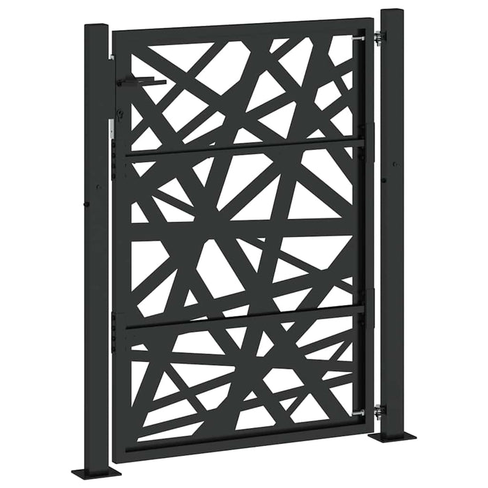 Poartă de grădină neagră 100x125 cm, oțel, design luminos WALTI