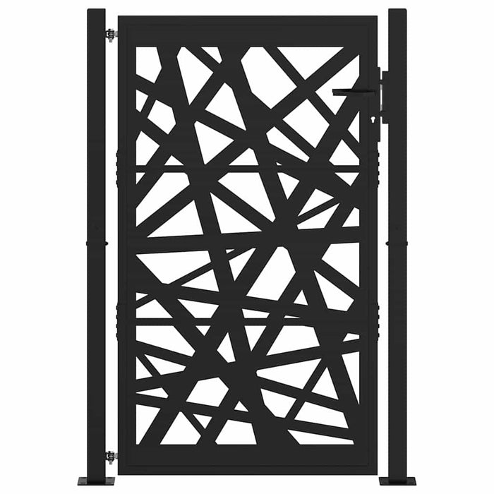 Poartă de grădină neagră 100x150 cm, oțel, design luminos WALTI