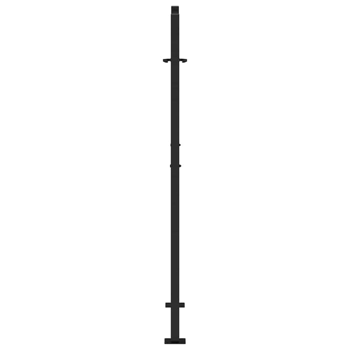 Poartă de grădină neagră 100x150 cm, oțel, design luminos WALTI