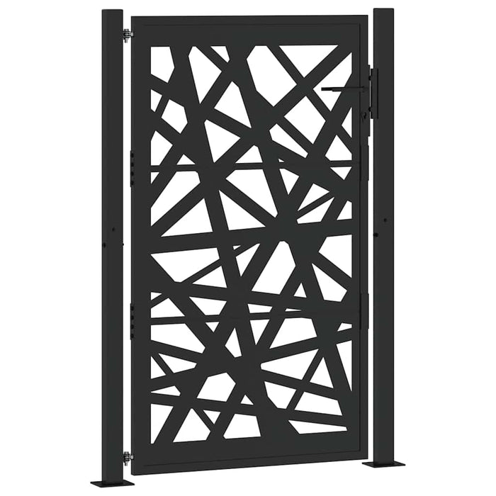 Poartă de grădină neagră 100x150 cm, oțel, design luminos WALTI