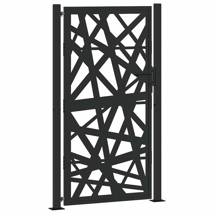 Poartă de grădină neagră 100x175 cm, oțel, design luminos WALTI