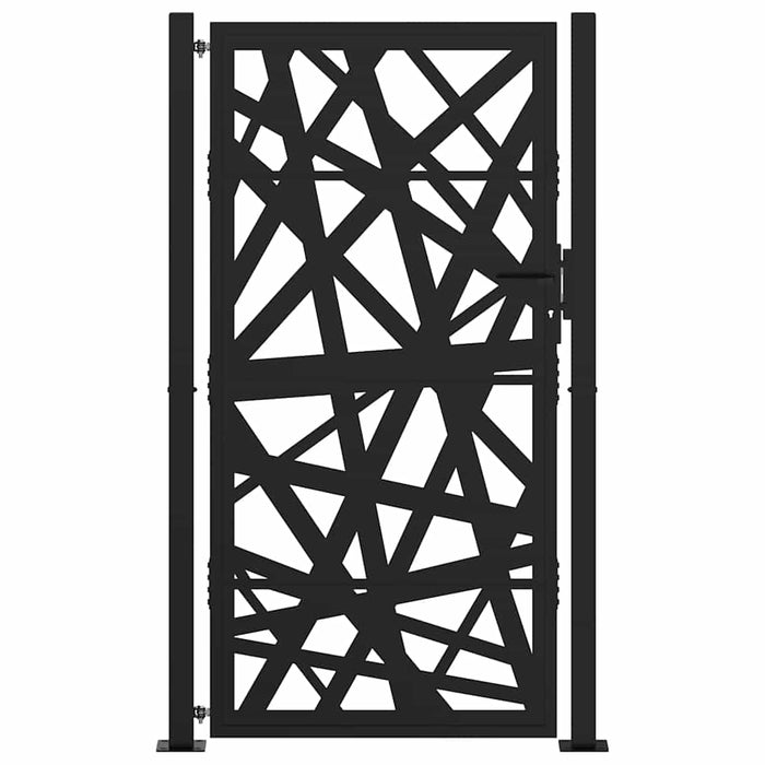 Poartă de grădină neagră 100x175 cm, oțel, design luminos WALTI
