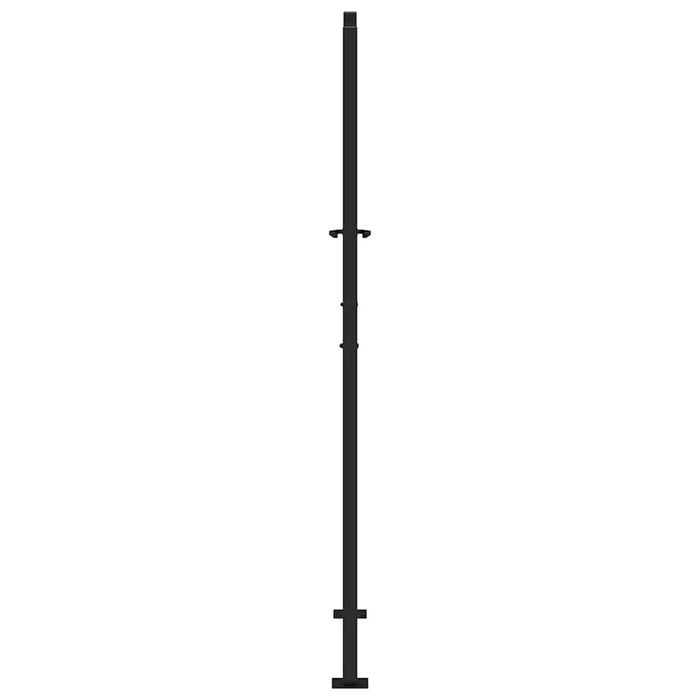 Poartă de grădină neagră 100x175 cm, oțel, design luminos WALTI