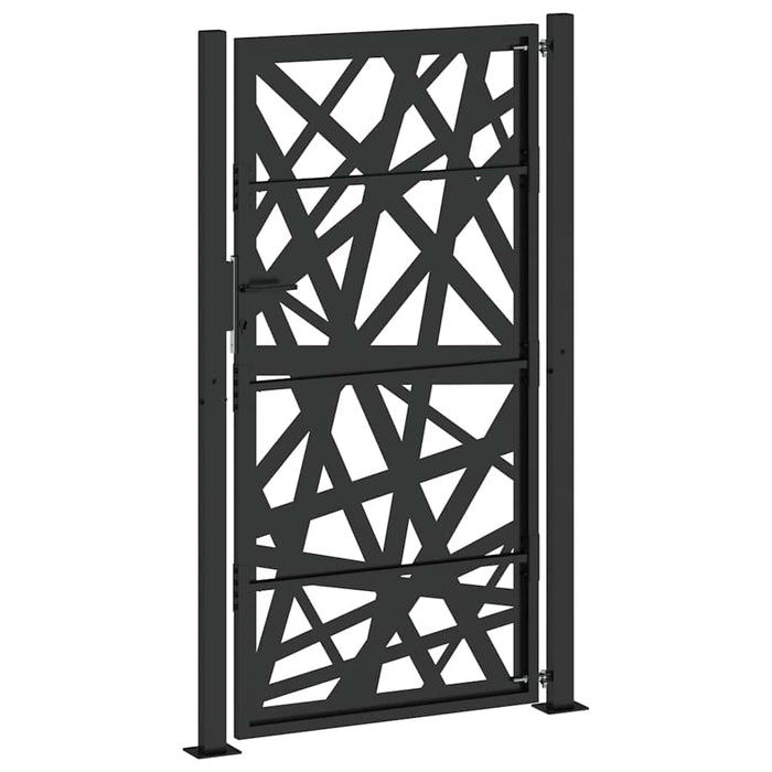 Poartă de grădină neagră 100x175 cm, oțel, design luminos WALTI