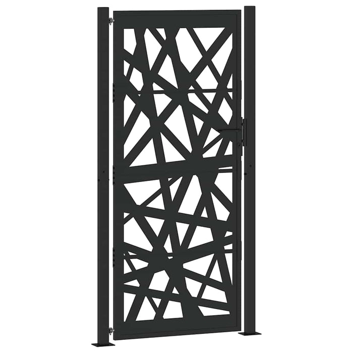 Poartă de grădină neagră 100x200 cm, oțel, design luminos WALTI