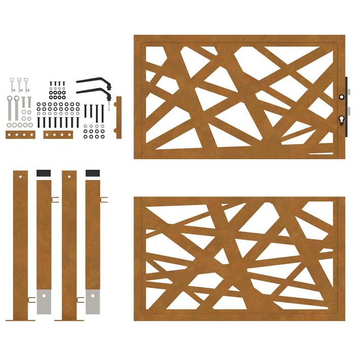 Poartă de grădină 100x100 cm, oțel rezistent la intemperii, design luminos - WALTI WALTI