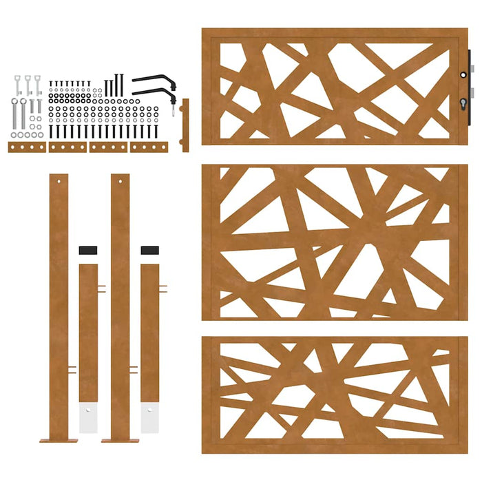 Poartă de grădină 100x125 cm, oțel rezistent la intemperii, design luminos WALTI