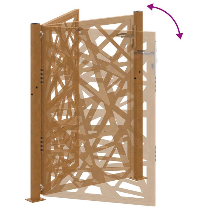 Poartă de grădină 100x125 cm, oțel rezistent la intemperii, design luminos WALTI