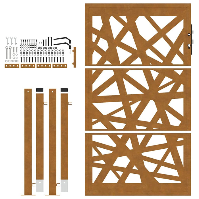 Poartă de grădină 100x150 cm, oțel rezistent la intemperii, design luminos WALTI