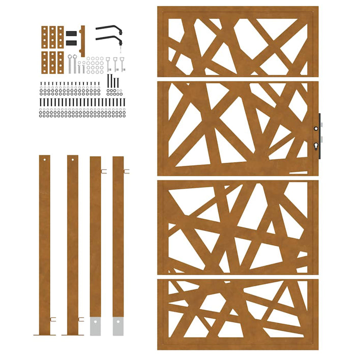 Poartă de grădină 100x200 cm, oțel rezistent la intemperii, design ușor WALTI