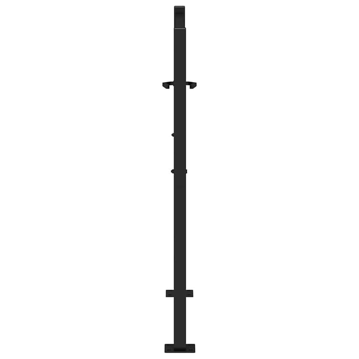 Poartă de grădină neagră 100x100 cm, model frunze de oțel WALTI