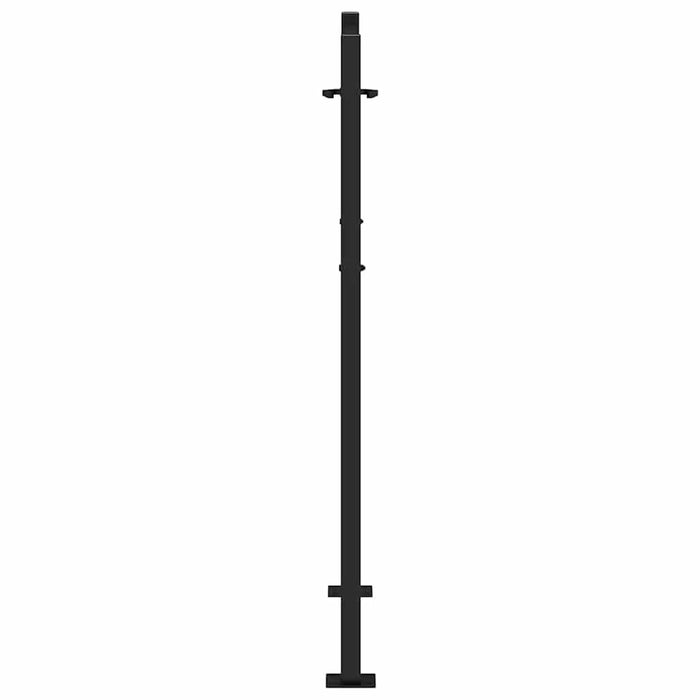 Poartă de grădină neagră 100x125 cm, model frunze de oțel WALTI