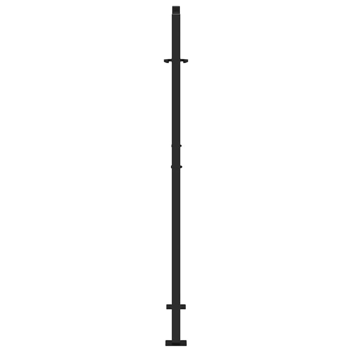 Poartă de grădină neagră 100x150 cm, model frunze de oțel WALTI