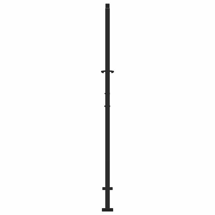 Poartă de grădină neagră 100x175 cm, model frunze de oțel WALTI