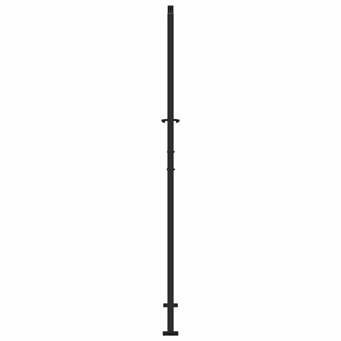 Poartă de grădină neagră 100x200 cm, model frunze de oțel WALTI