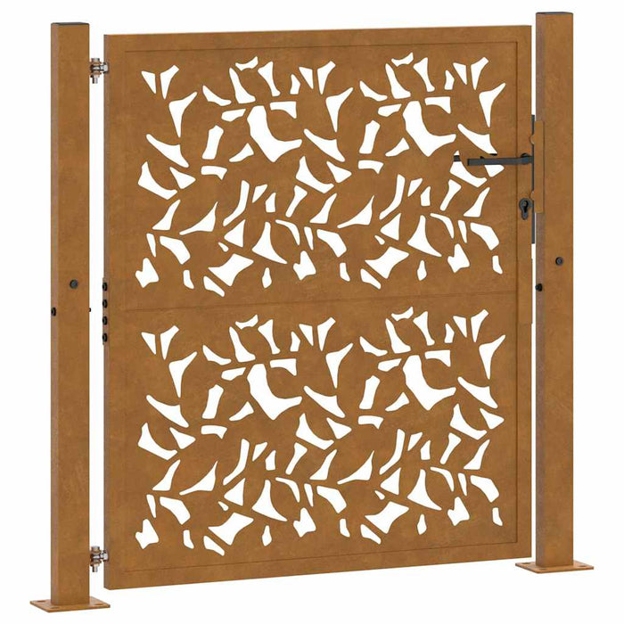 Poartă de grădină 100x100 cm, model frunze de oțel rezistente la intemperii WALTI