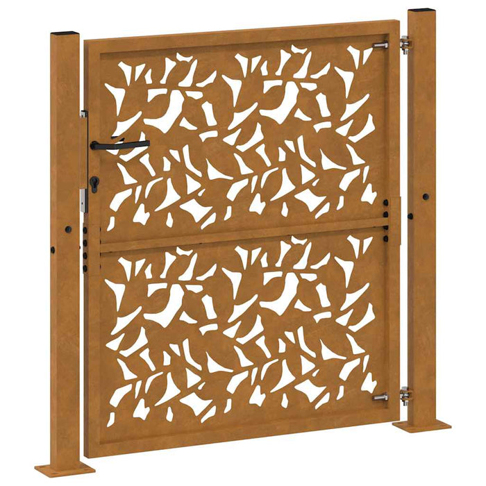 Poartă de grădină 100x100 cm, model frunze de oțel rezistente la intemperii WALTI