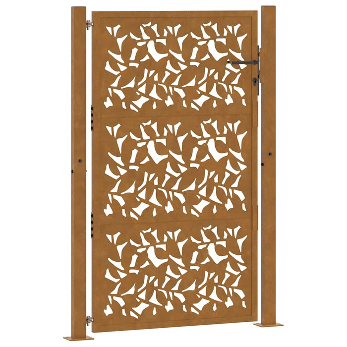 Poartă de grădină 100x125 cm, model frunze de oțel rezistente la intemperii WALTI